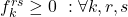 f_k^{rs}\geq0{\ }:\forall k,r,s