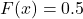 F(x)=0.5