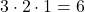 3 \cdot 2 \cdot 1=6