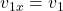 v_{1 x}=v_1