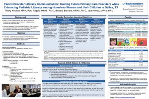 Poster example using pictures of student and community member participants