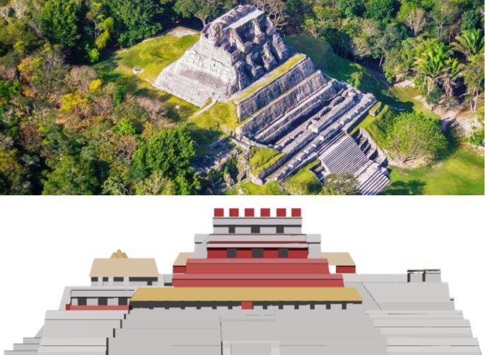 Image of the remains of El Castillo acropolis at Xunantunich, Belize
