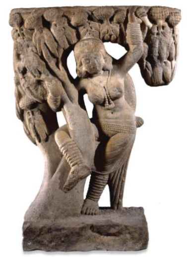 Image of Yakshi from Mahastupa Gate by Indian Maker(s) of Sanchi, India