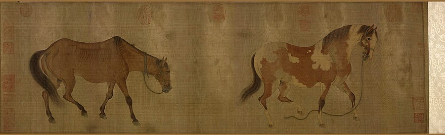 Image of A Fat and a Thin Horse by Ren Renfa from China