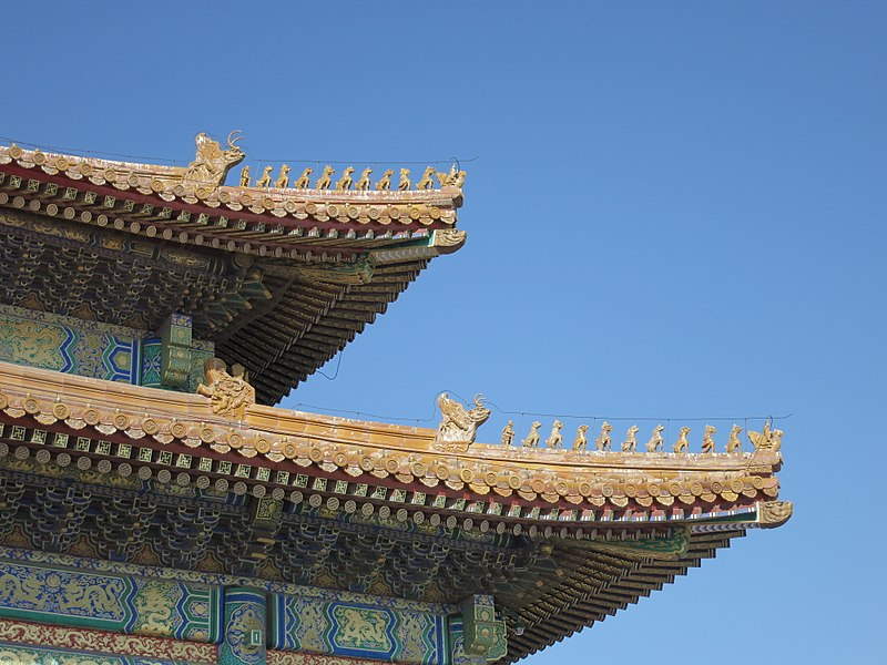 Image of Detail of Taihedian roof system, Beijing