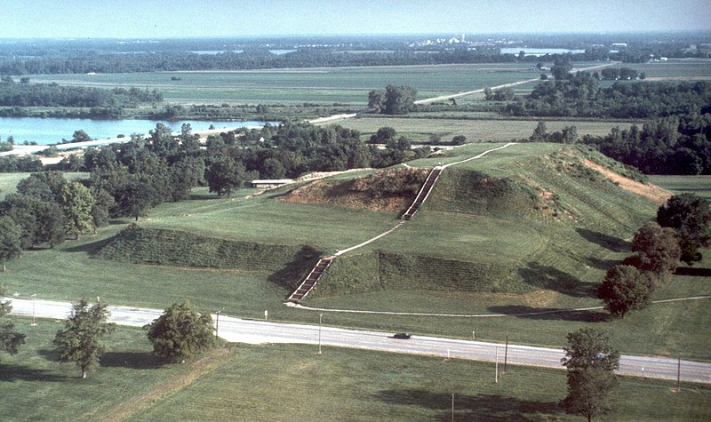 Image of Monk's Mound by Middle Mississippian Maker(s) of Cahokia