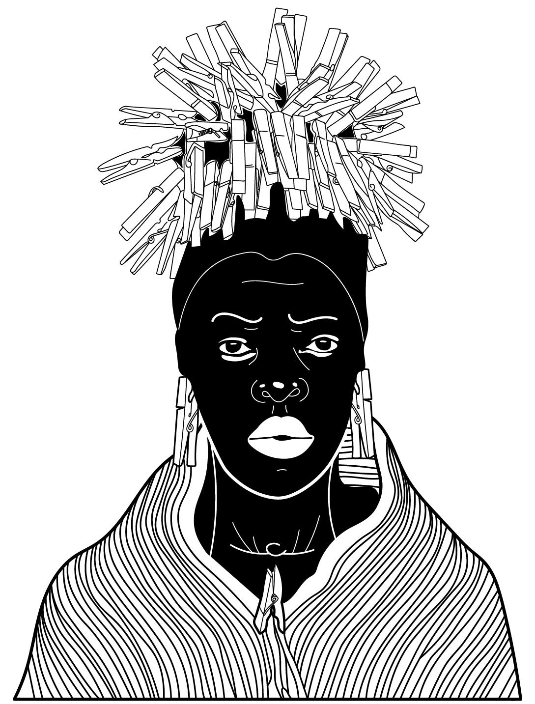 Image of Digital Transformational Sketch of the original artwork: Bester I, Mayotte by Marizela Garza