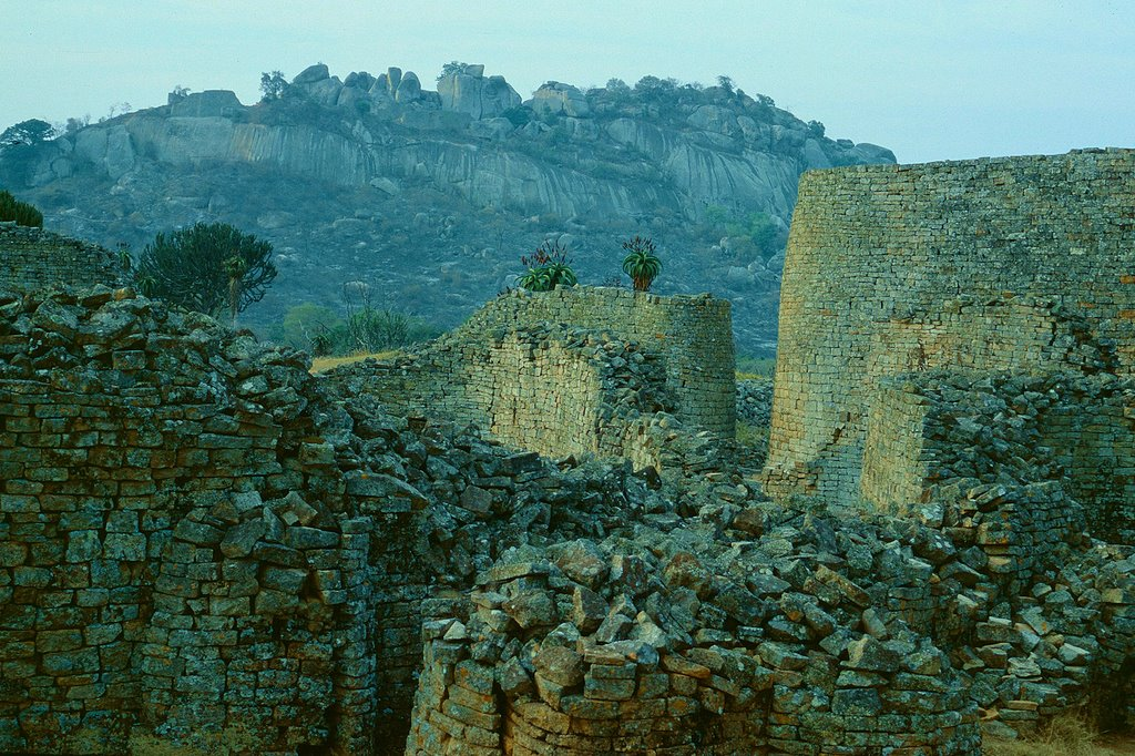Image of View of the Great Zimbabwe Hill Complex from within the Great Enclosure