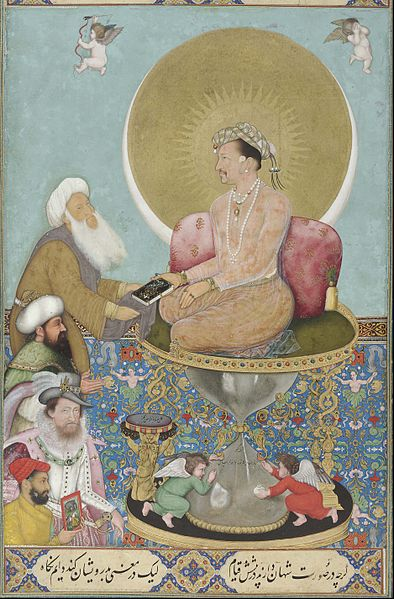 Image of Jahangir Preferring a Sufi Sheikh to Kings by Bichitr of India