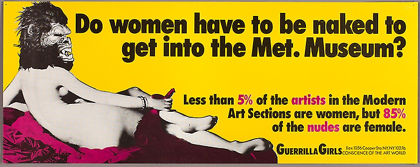 Do women have to be naked to get into the Met Museum by the Guerrilla Girls