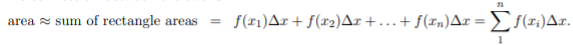 Area under the curve equation