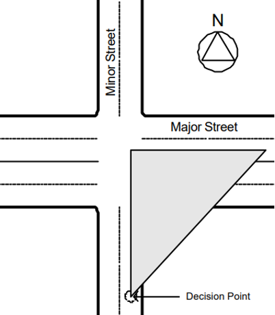 Sample intersection sight triangle.