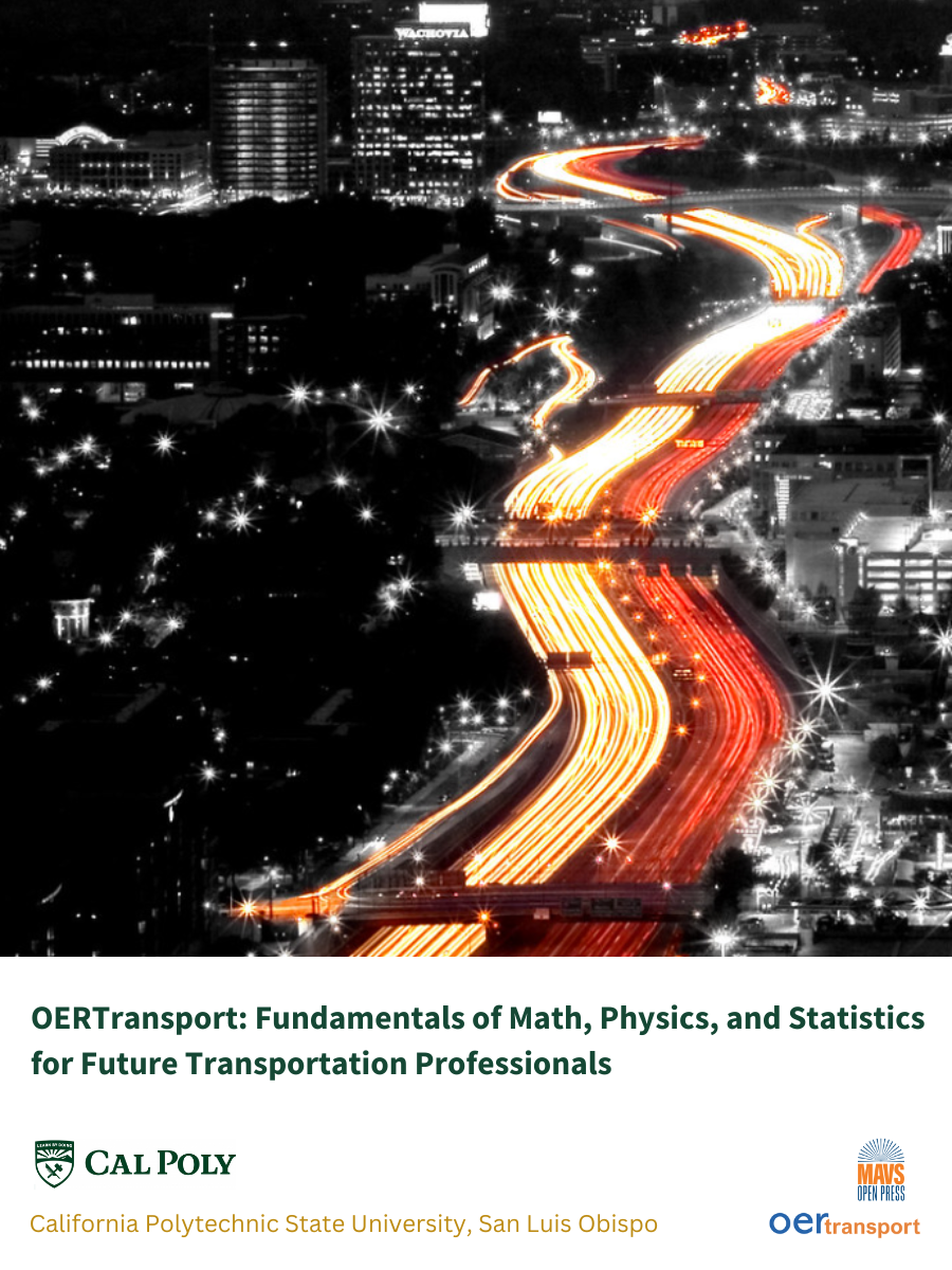 Cover image for OERTransport: Fundamentals of Math, Physics, and Statistics for Future Transportation Professionals