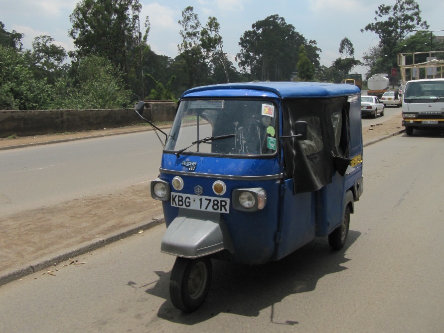 Photo of tuk-tuk in Nairobi.