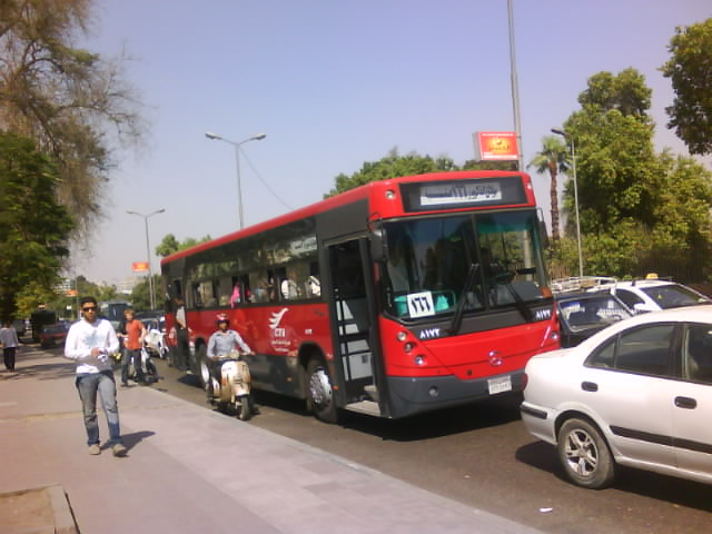 Photo of traffic congestion in Cairo.