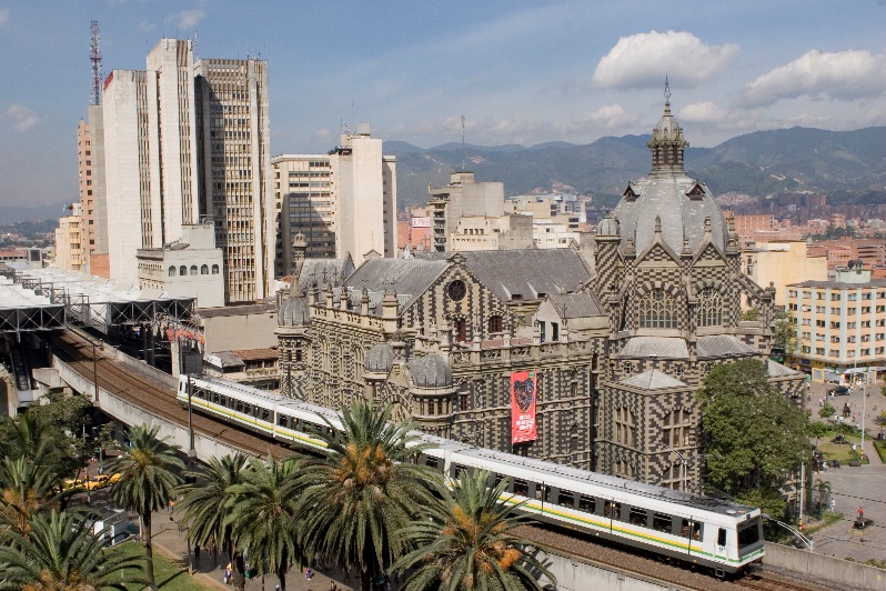 Photo of a Metro line in Medellin, Colombia.