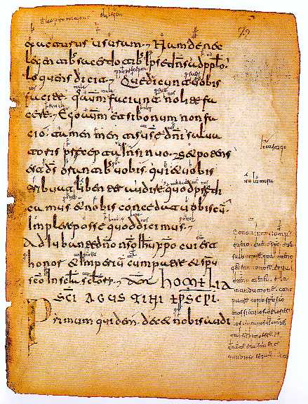 Copia digital del folio 72r del Códice Emilianense 60.