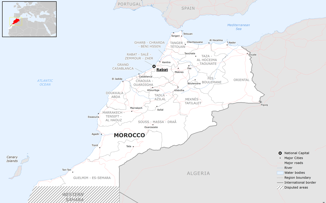 map of morocco