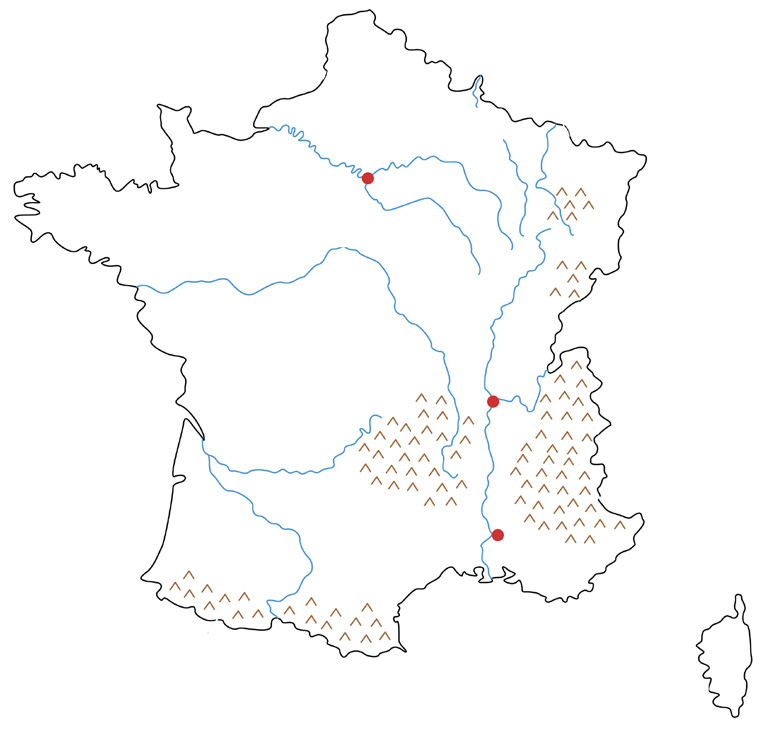 map of france