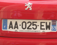 french license plate