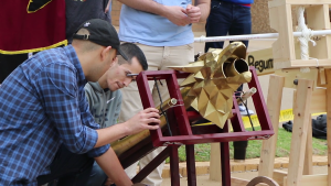 UTA Students Building a Siege Engine