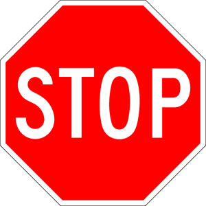 Red stop sign