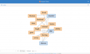 This image shows the links tool in Voyant Tools