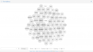 This image shows view of the termsberry tool in Voyant Tools