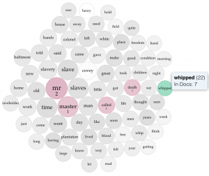 This image shows the expanded view of the termsberry tool in Voyant Tools