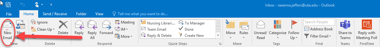 Screenshot showing first step in organizing emails for follow up