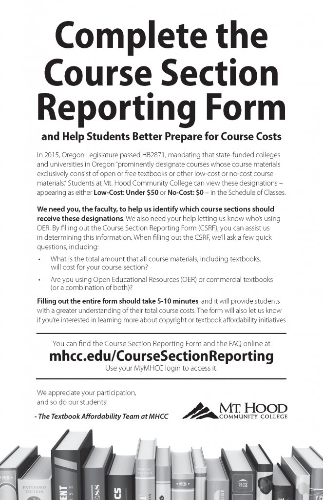 In-Service Flyer for Educators Announcing the CSRF